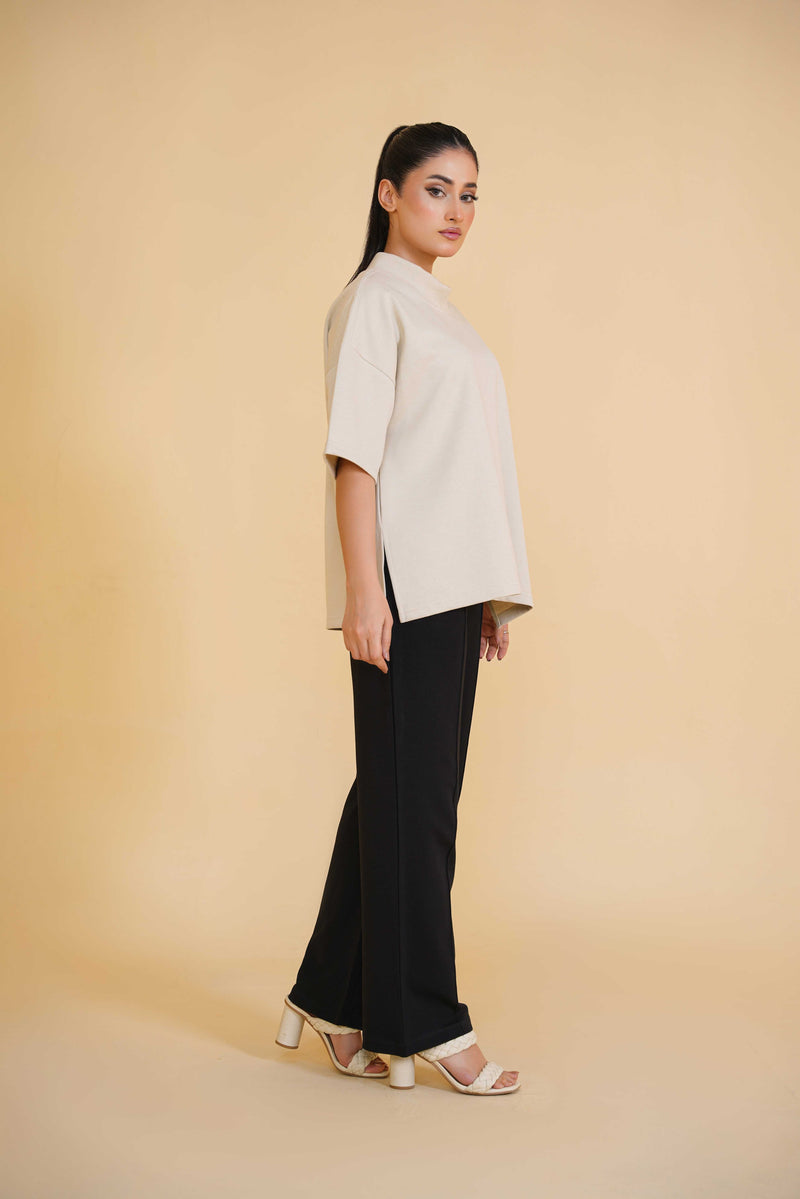 Short Sleeve High Neck T