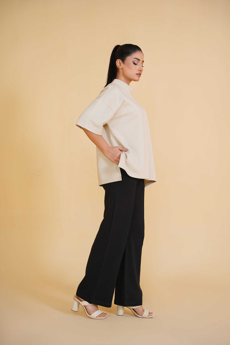 Short Sleeve High Neck T