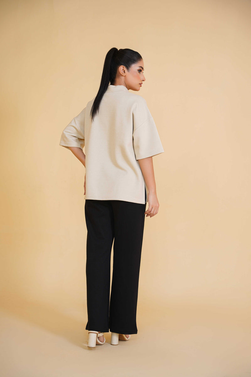 Short Sleeve High Neck T