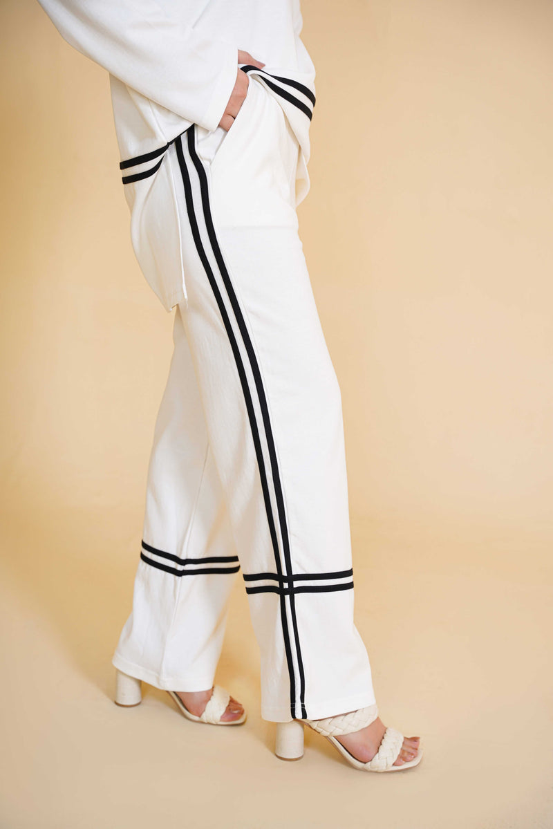 Contrast Stripe Relaxed Bottom