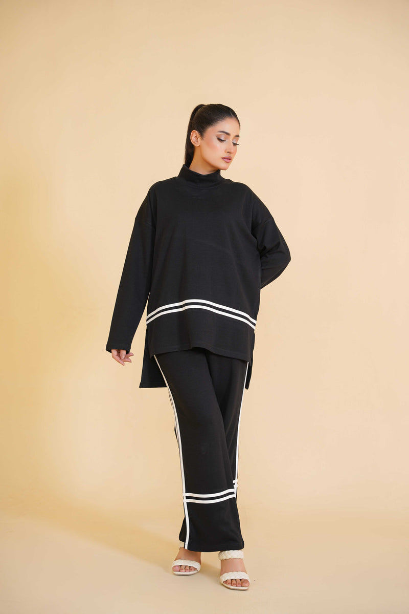 Contrast Stripe Relaxed Bottom