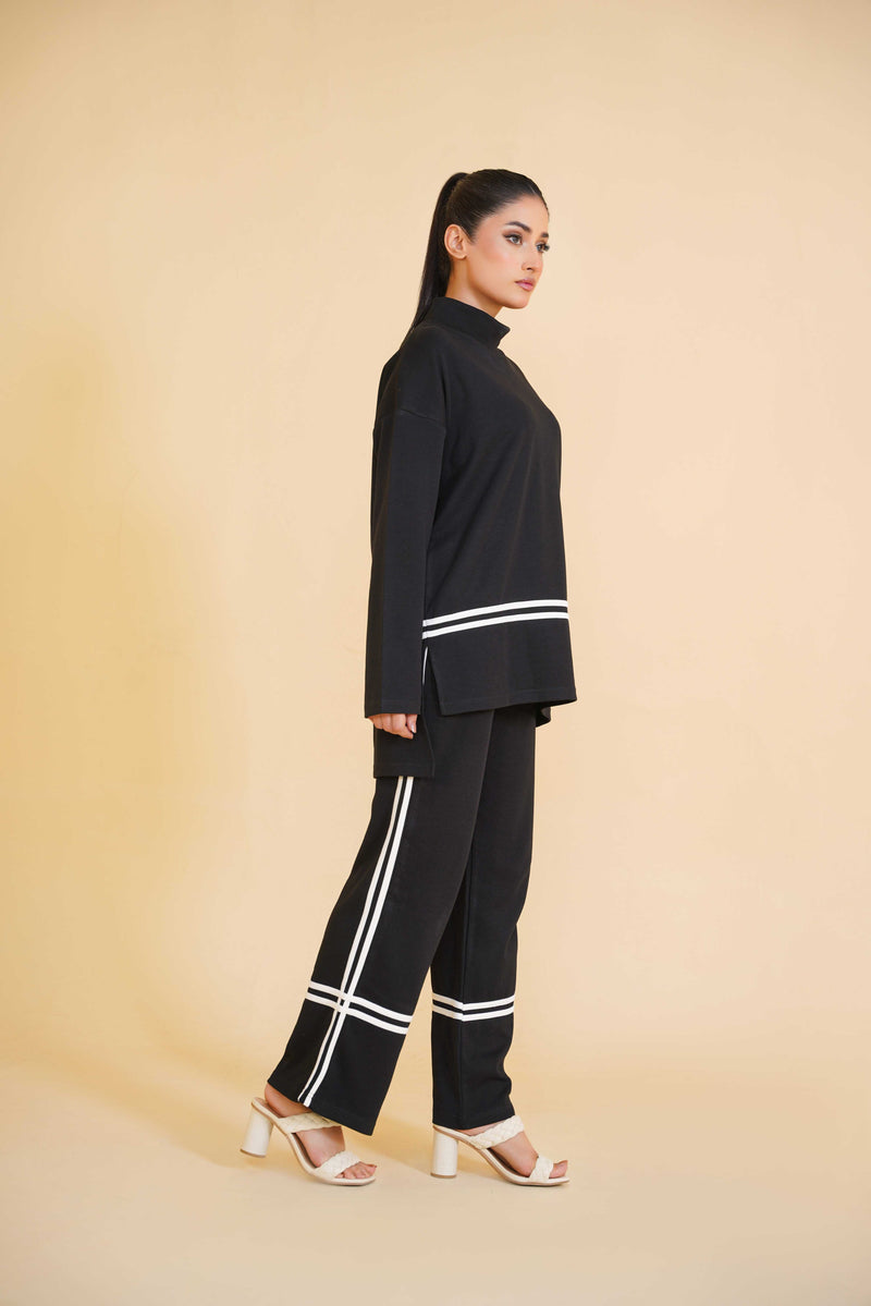 Contrast Stripe Relaxed Bottom